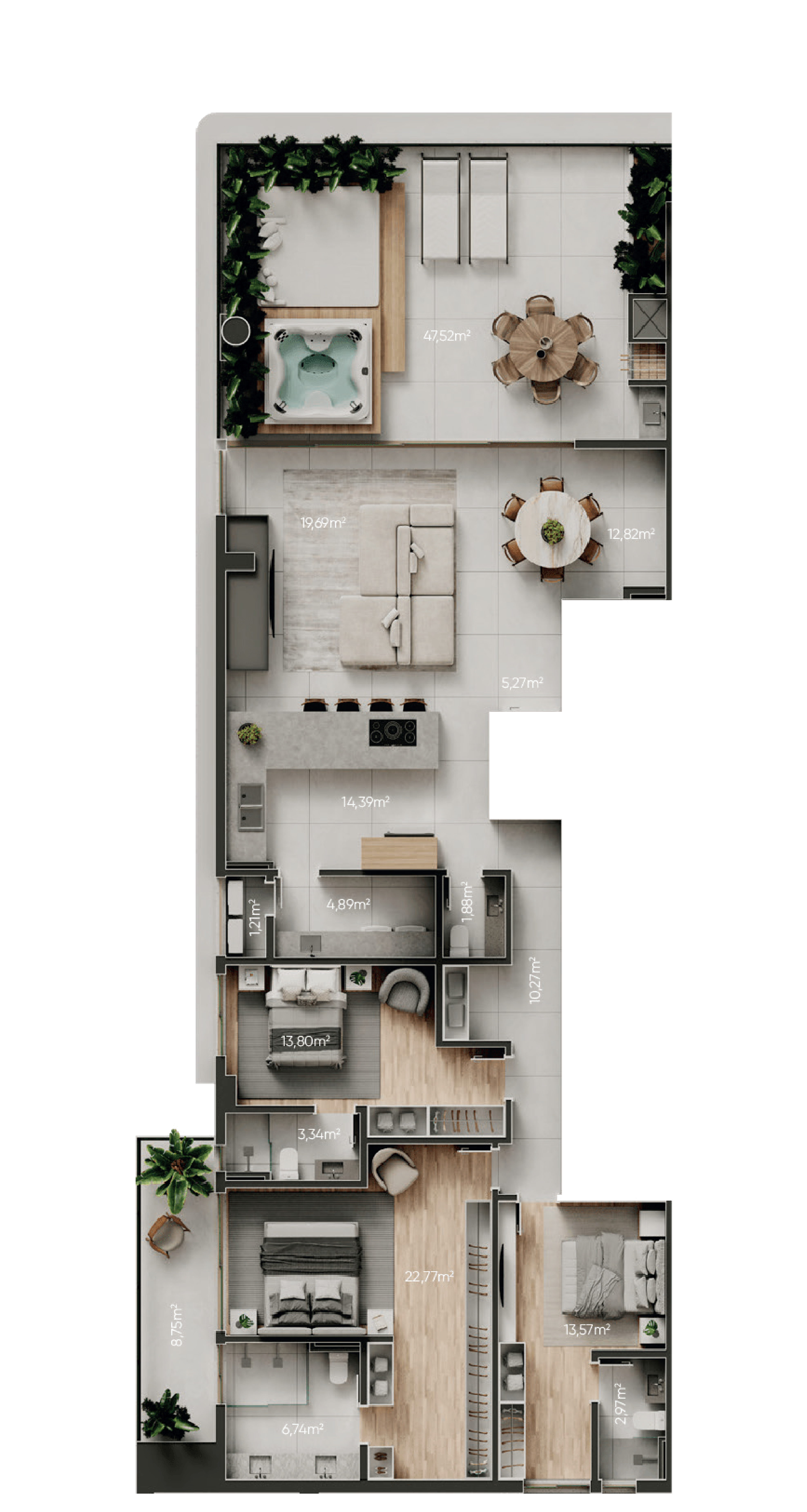 Penthouse 2802 — 211 m²